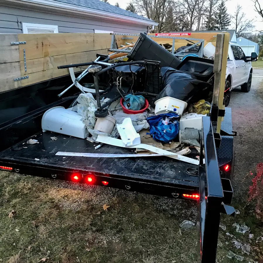 Roll-off dumpster delivered to a residential driveway in Somers Point